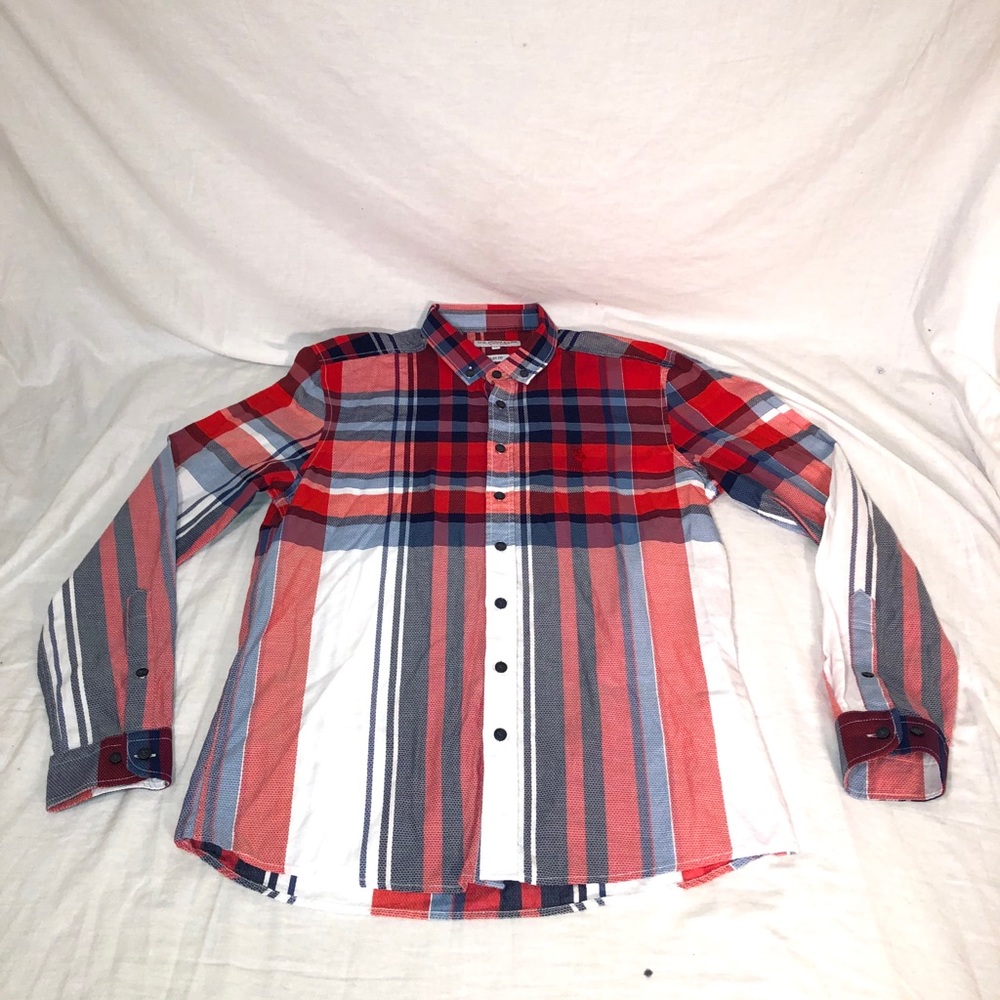 U.S Polo Assn. USPA Small Logo LS Button Up Medium - Picture 1 of 6